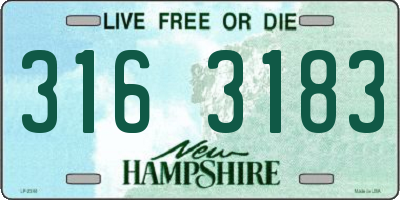 NH license plate 3163183