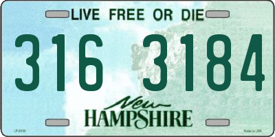 NH license plate 3163184