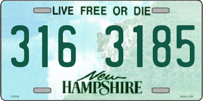 NH license plate 3163185