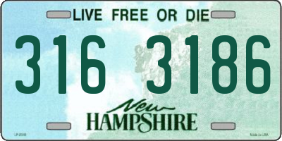 NH license plate 3163186