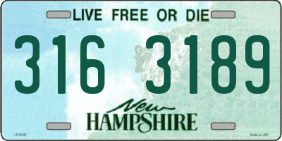 NH license plate 3163189