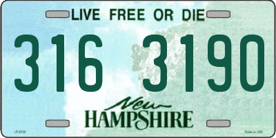 NH license plate 3163190