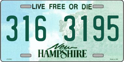 NH license plate 3163195