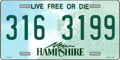 NH license plate 3163199