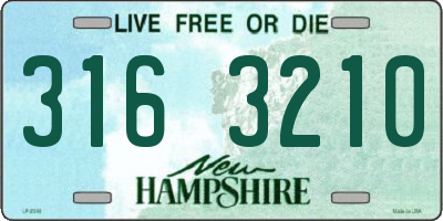 NH license plate 3163210