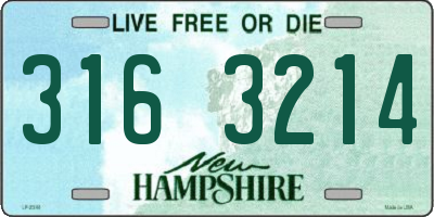 NH license plate 3163214