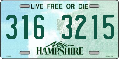 NH license plate 3163215