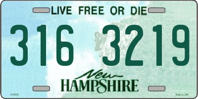 NH license plate 3163219