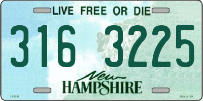 NH license plate 3163225