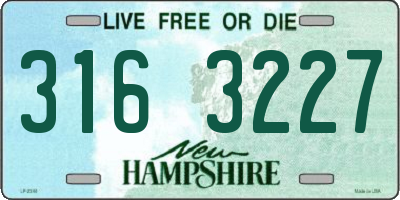 NH license plate 3163227