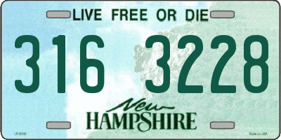 NH license plate 3163228
