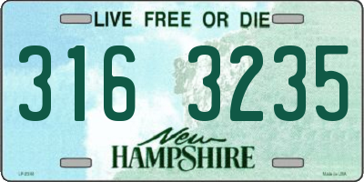 NH license plate 3163235