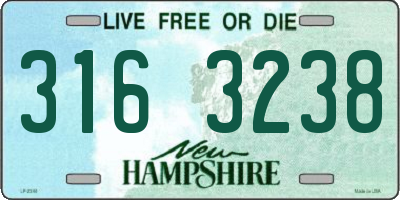 NH license plate 3163238