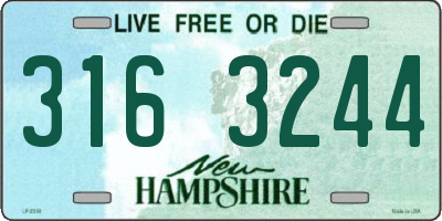 NH license plate 3163244