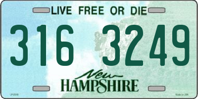 NH license plate 3163249