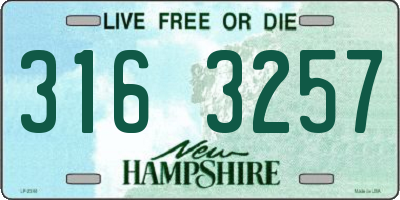 NH license plate 3163257