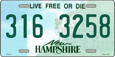 NH license plate 3163258