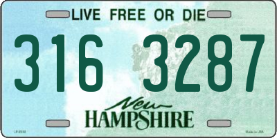 NH license plate 3163287