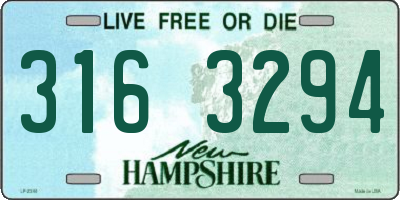 NH license plate 3163294