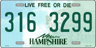 NH license plate 3163299