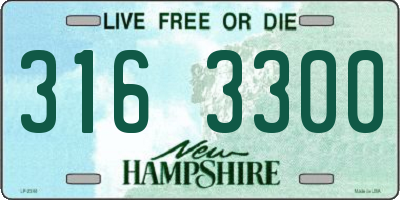 NH license plate 3163300