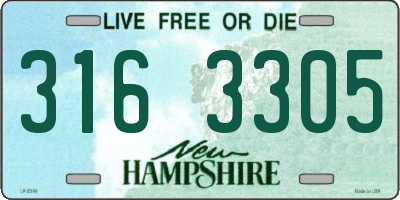 NH license plate 3163305