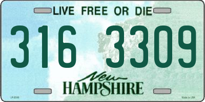 NH license plate 3163309
