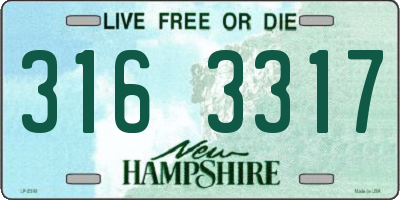 NH license plate 3163317