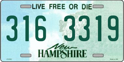 NH license plate 3163319