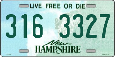 NH license plate 3163327
