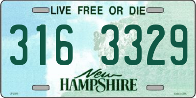 NH license plate 3163329