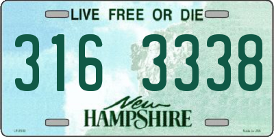 NH license plate 3163338