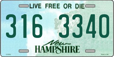 NH license plate 3163340
