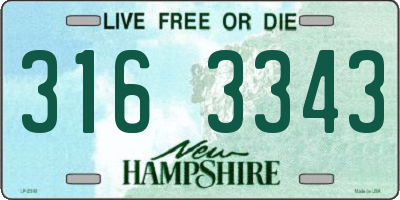 NH license plate 3163343