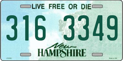 NH license plate 3163349