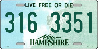 NH license plate 3163351