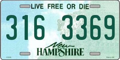 NH license plate 3163369