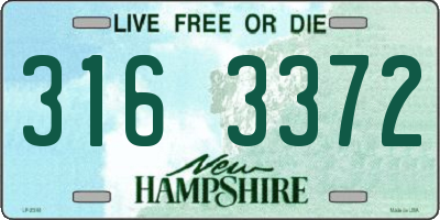NH license plate 3163372