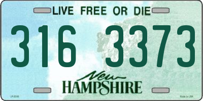 NH license plate 3163373