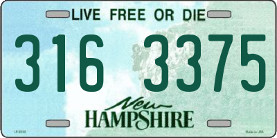 NH license plate 3163375