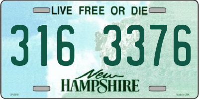 NH license plate 3163376