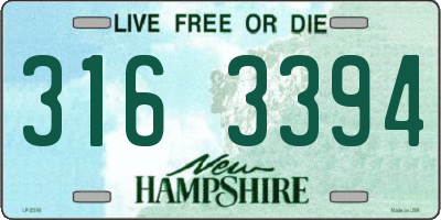 NH license plate 3163394