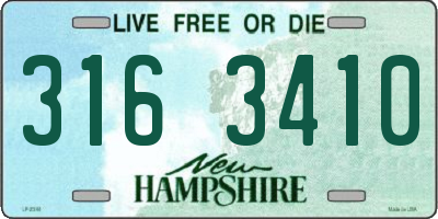 NH license plate 3163410