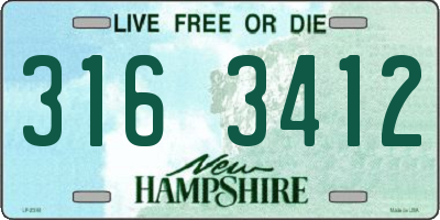 NH license plate 3163412