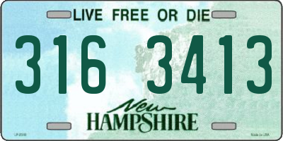 NH license plate 3163413