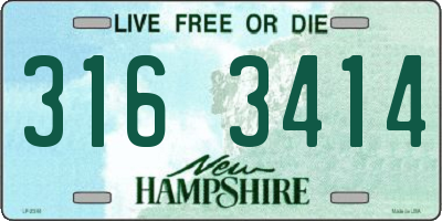 NH license plate 3163414