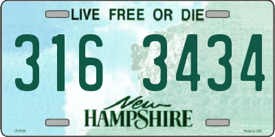 NH license plate 3163434