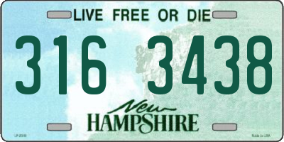 NH license plate 3163438