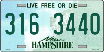 NH license plate 3163440