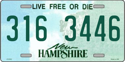 NH license plate 3163446
